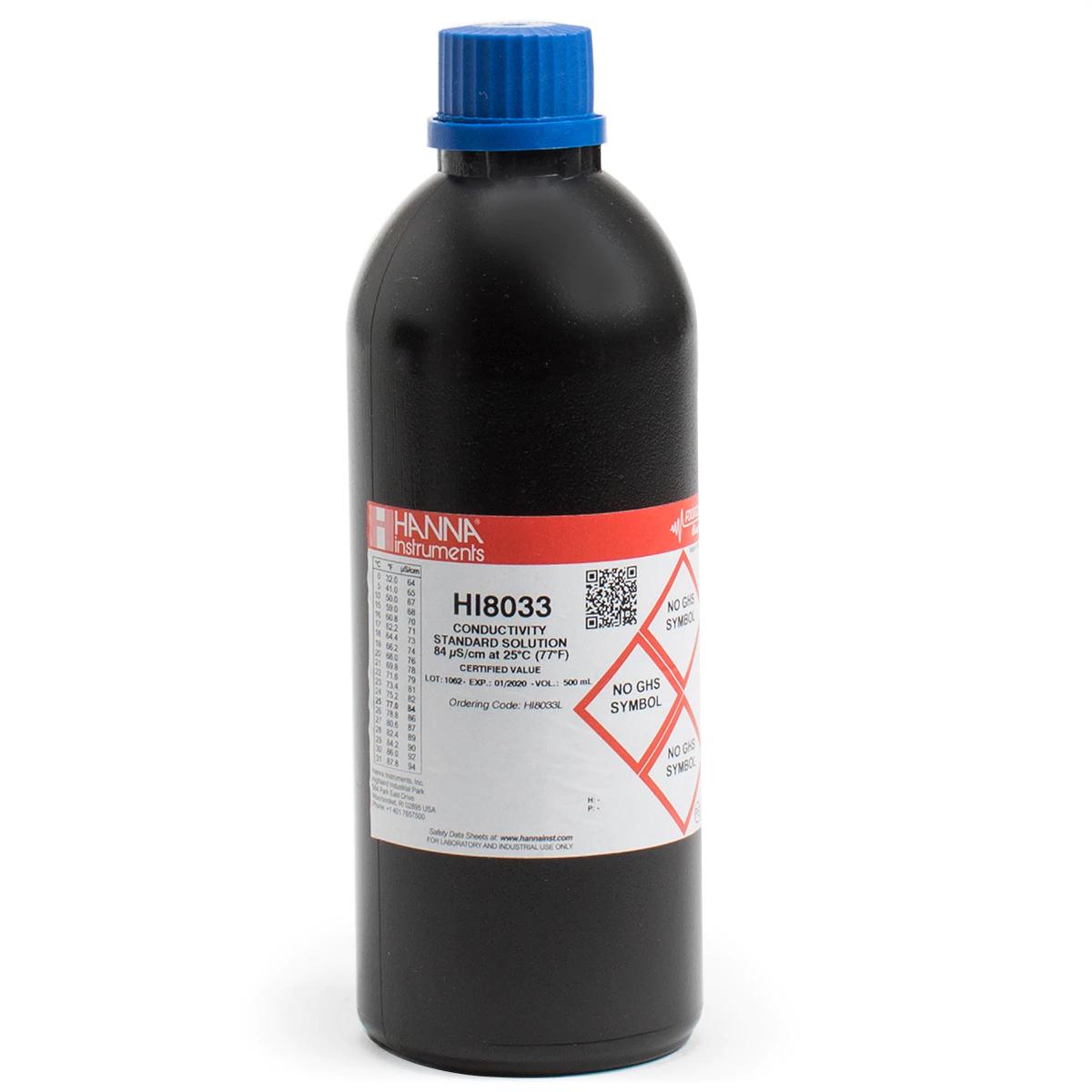 Dung Dịch Hiệu Chuẩn Độ Dẫn (EC) 84 µS/cm, Chai FDA 500mL