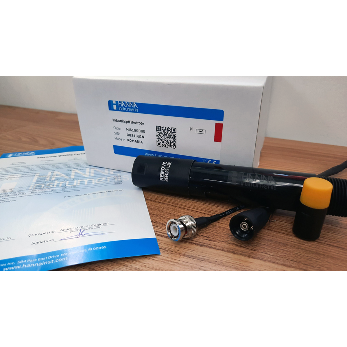 Điện Cực pH Phẳng Dùng Pin, Cáp 5m 