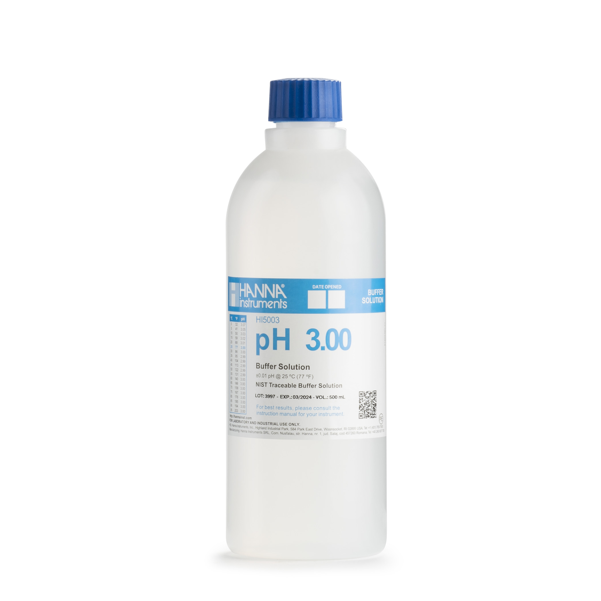 Dung Dịch Hiệu Chuẩn pH 3.00, 500 mL