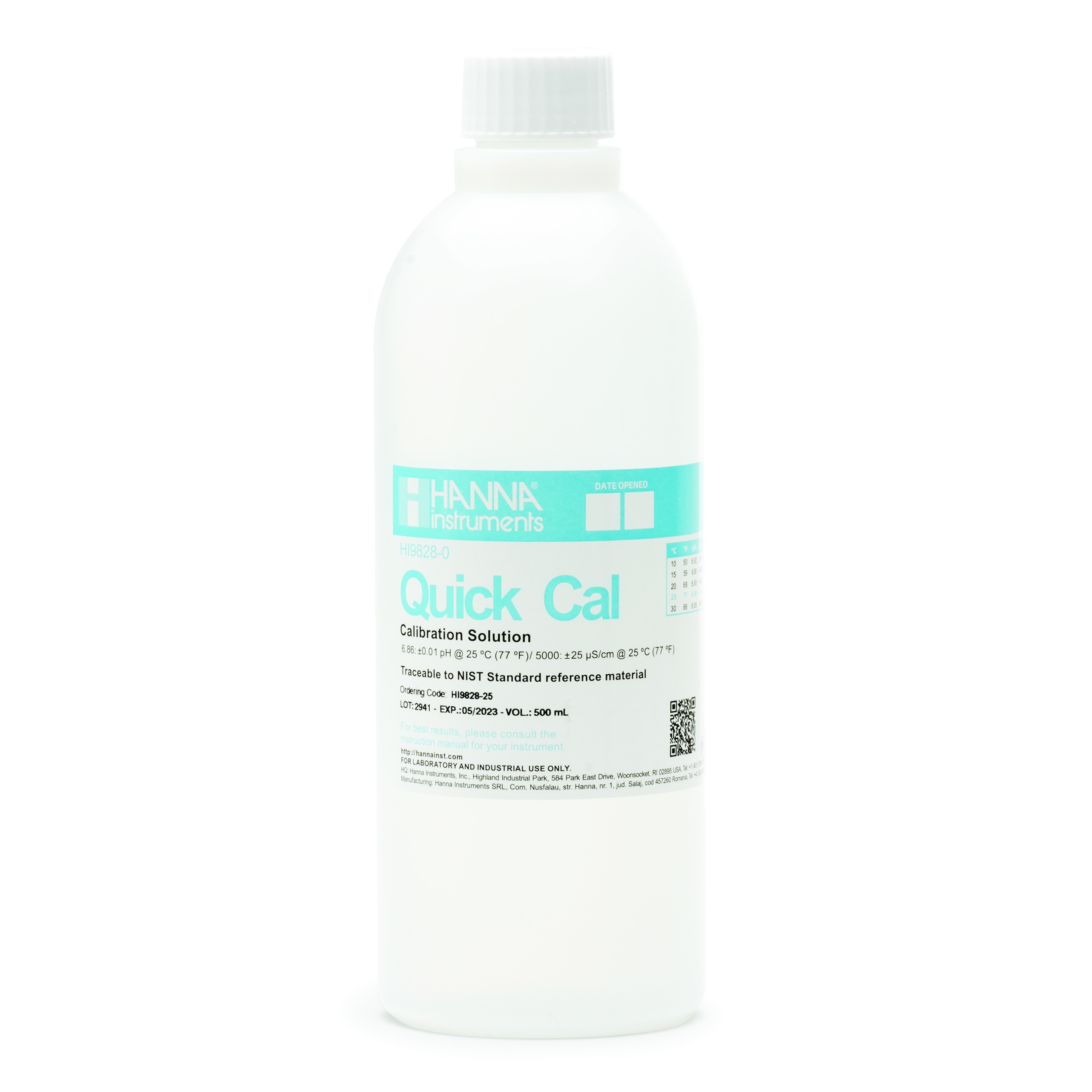 Dung Dịch Hiệu Chuẩn Nhanh 1 Điểm Cho Cả 3 Thông Số pH/EC/TDS Cho Máy HI98194 Và HI9829, 500mL
