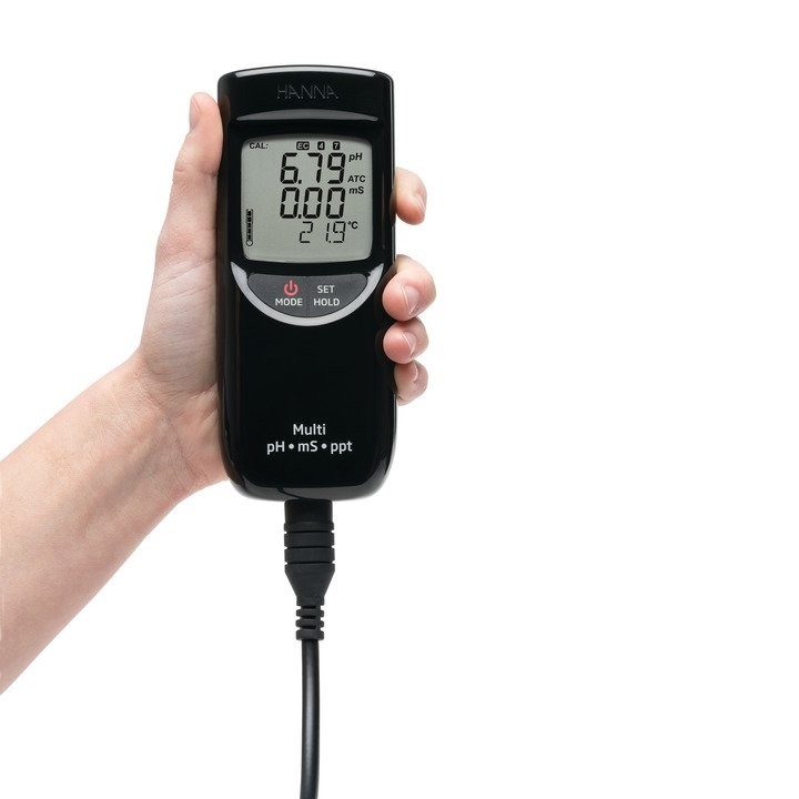 Máy Đo pH/EC/TDS/Nhiệt Độ Chống Thấm Nước (Thang Cao)