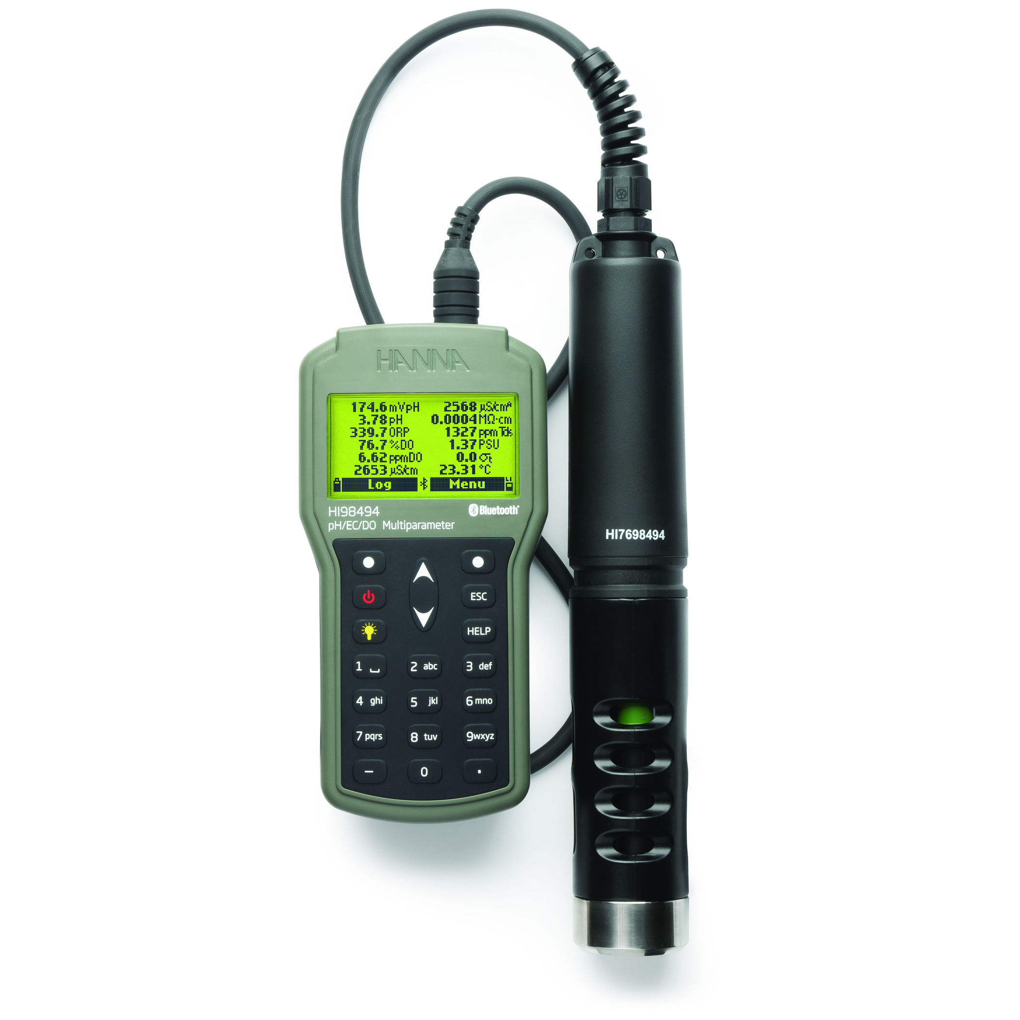 Máy Đo pH/ORP/Độ Dẫn/TDS/Độ Mặn/DO/Áp Suất/Nhiệt Độ Với Bluetooth